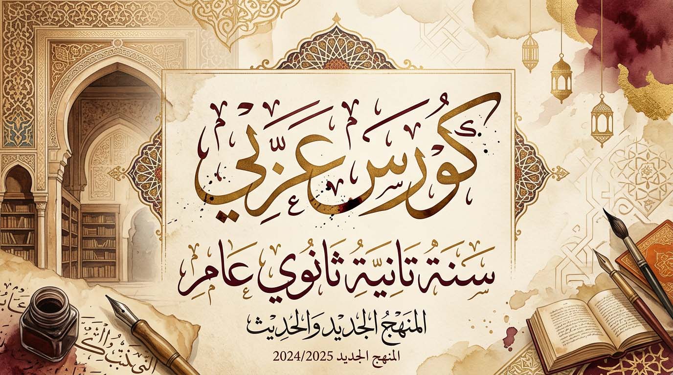 كورس اللغة العربية للصف الثاني الثانوي